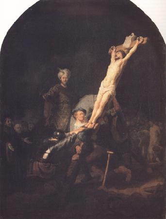REMBRANDT Harmenszoon van Rijn The Raising of the Cross (mk33) France oil painting art